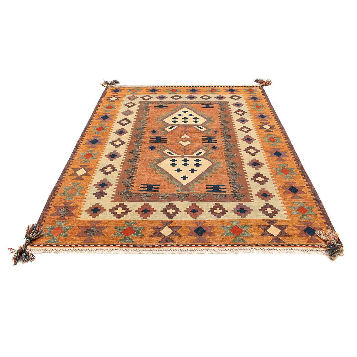 Tapis Kelim - Oriental - 200 x 144 cm - marron