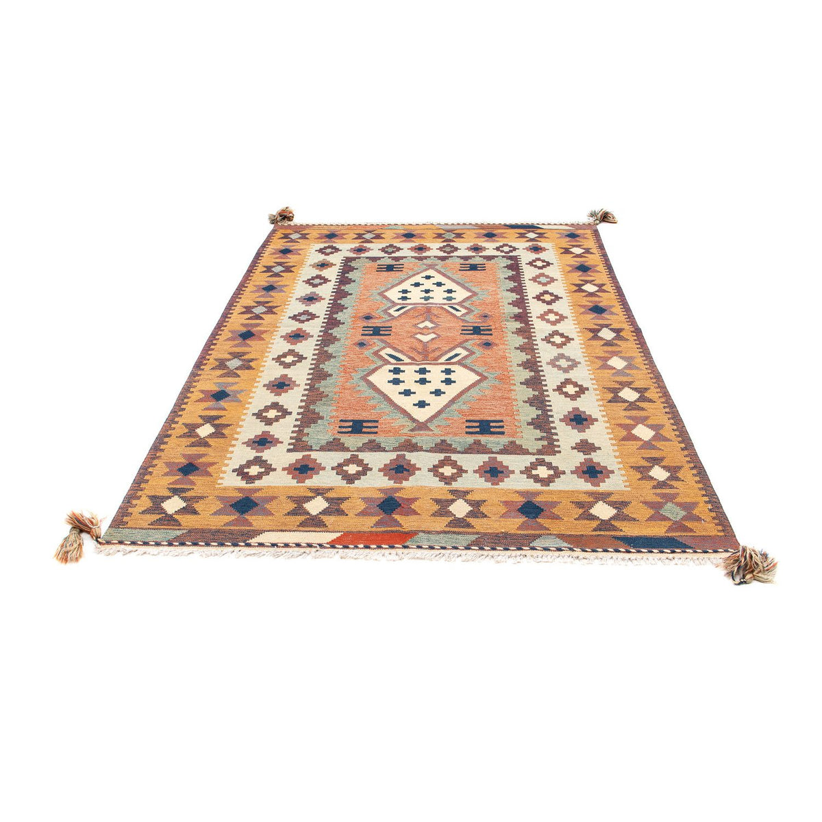 Tapis Kelim - Tendance - 208 x 143 cm - multicolore