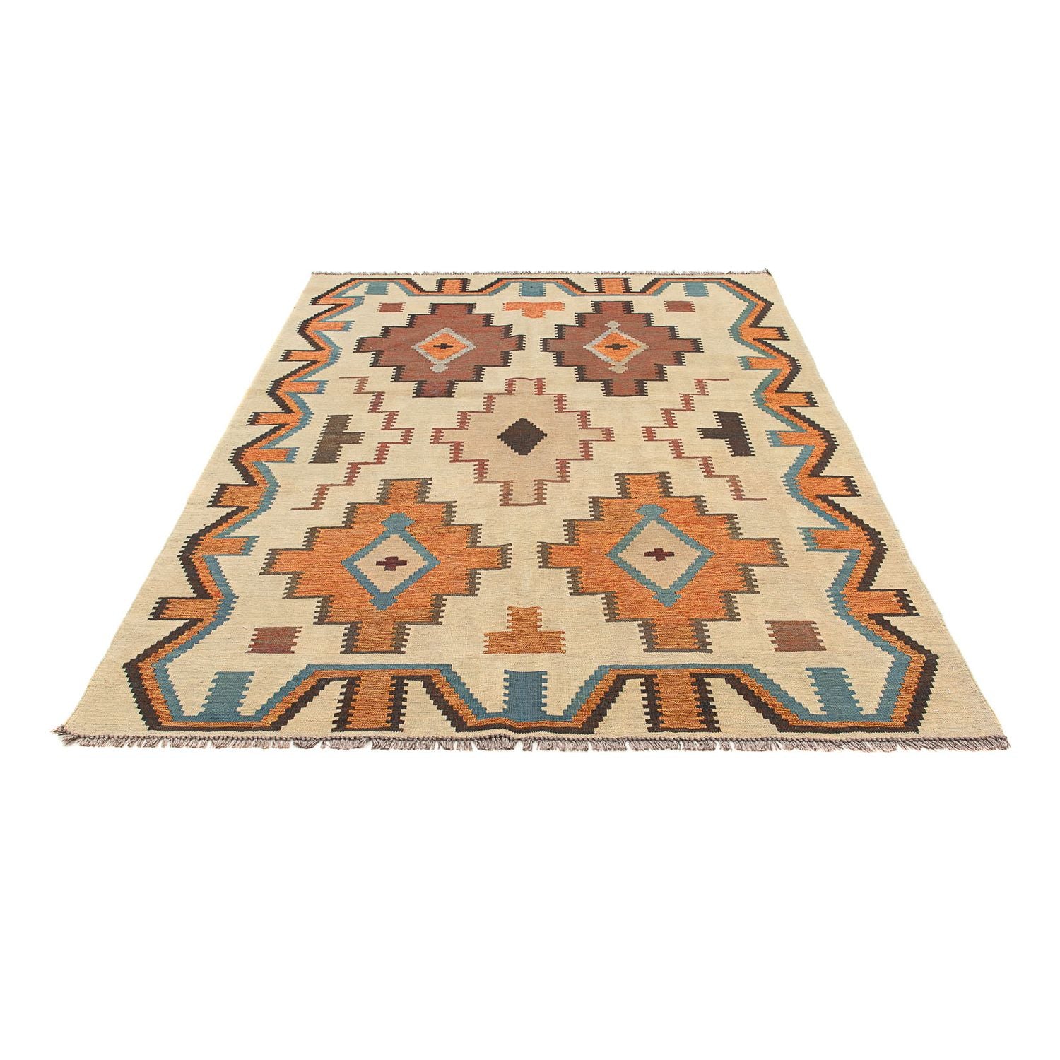 Tapis Kelim - Oriental - 205 x 158 cm - multicolore