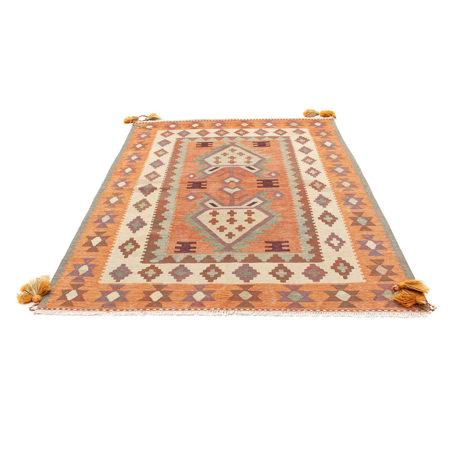 Tapis Kelim - Tendance - 203 x 150 cm - multicolore