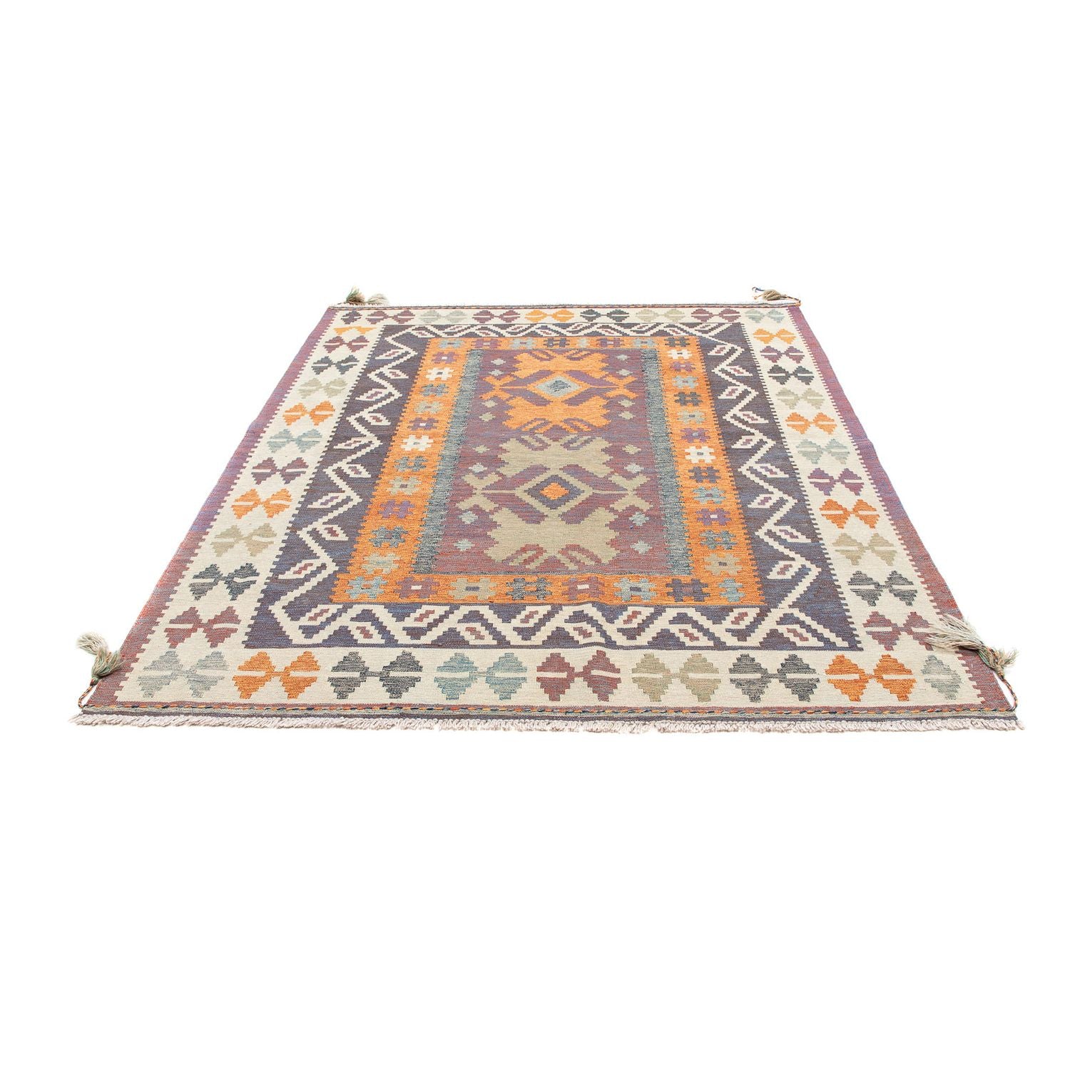 Tapis Kelim - Tendance - 211 x 161 cm - multicolore
