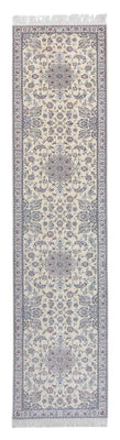 Tapis de couloir Tapis persan - Nain - 446 x 100 cm - beige