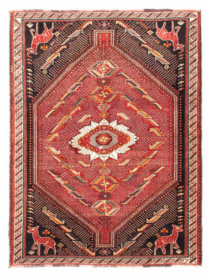 Tapis persan - Nomadic - 167 x 127 cm - rouge foncé