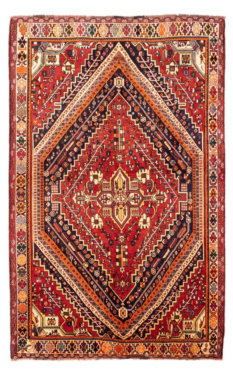 Tapis persan - Nomadic - 255 x 163 cm - rouge foncé