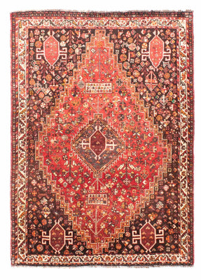 Tapis persan - Nomadic - 176 x 123 cm - rouge foncé