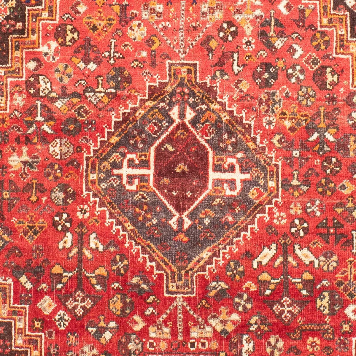 Tapis persan - Nomadic - 176 x 123 cm - rouge foncé