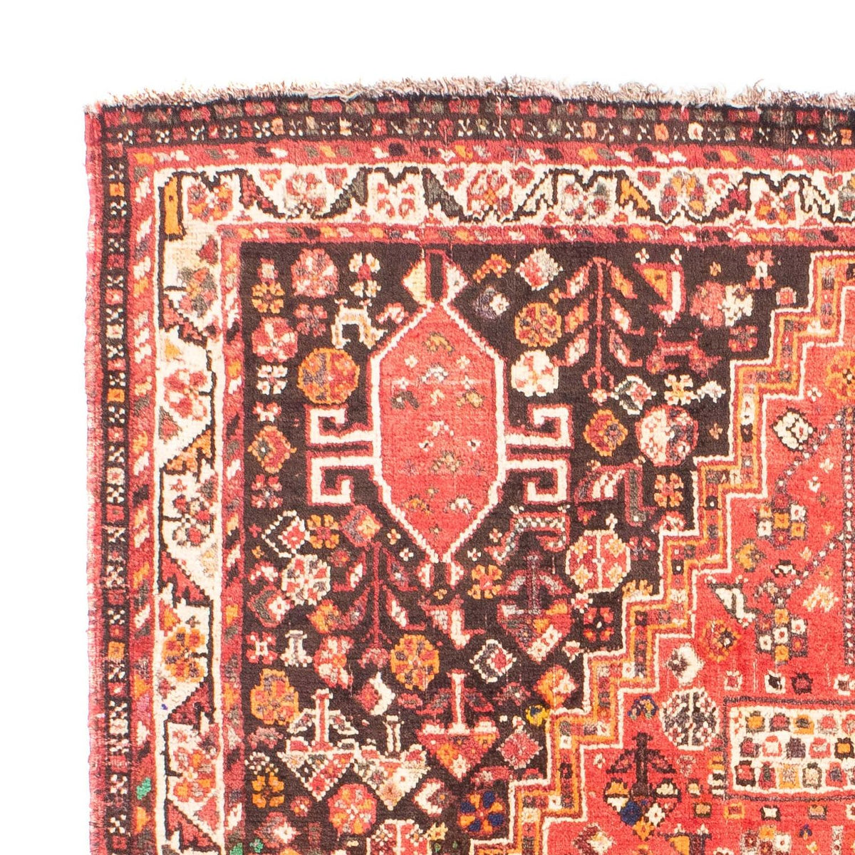 Tapis persan - Nomadic - 176 x 123 cm - rouge foncé