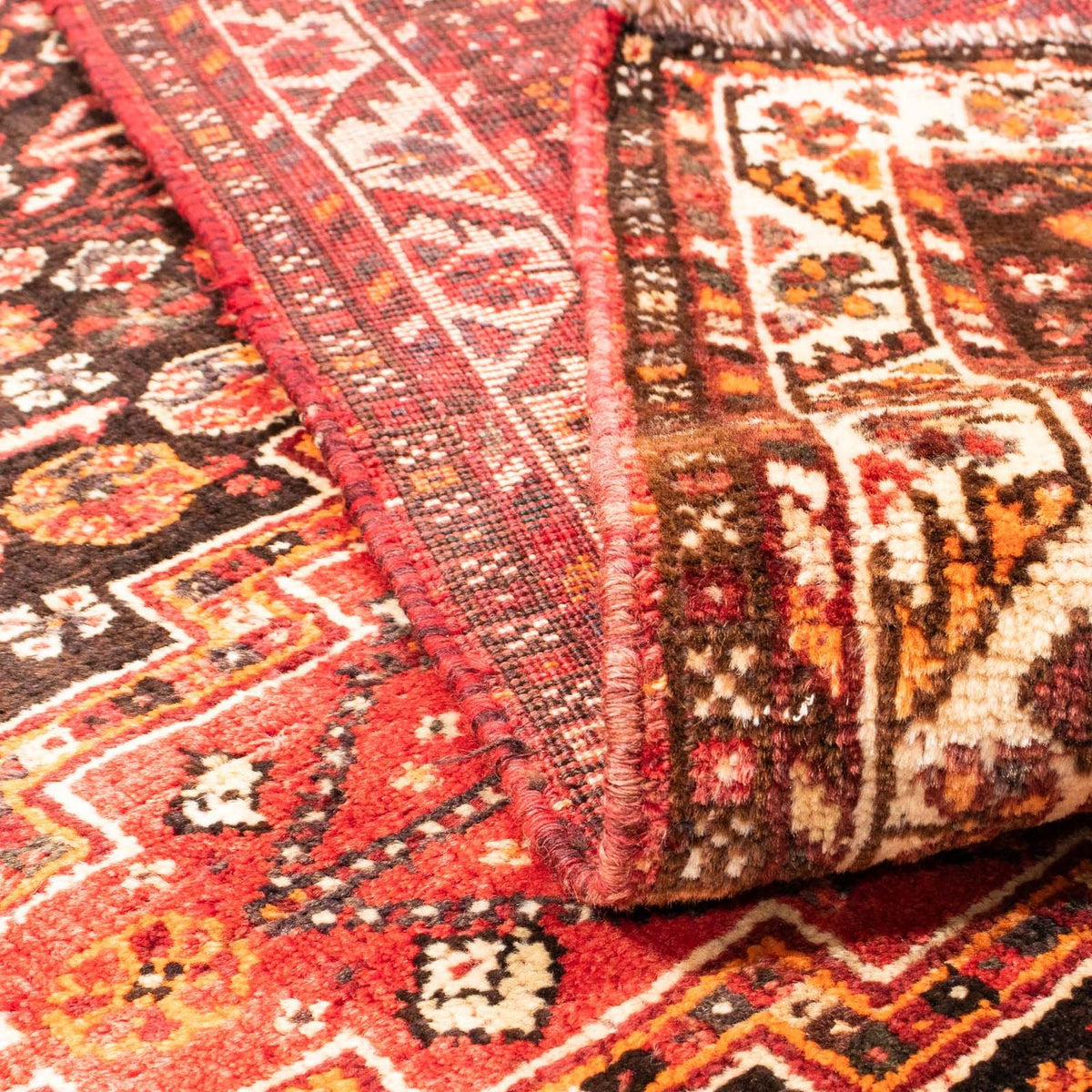 Tapis persan - Nomadic - 176 x 123 cm - rouge foncé