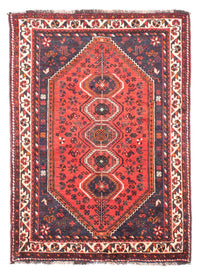 Tapis persan - Nomadic - 155 x 116 cm - rouge foncé