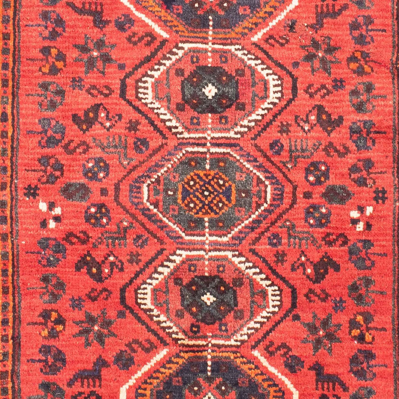 Tapis persan - Nomadic - 155 x 116 cm - rouge foncé