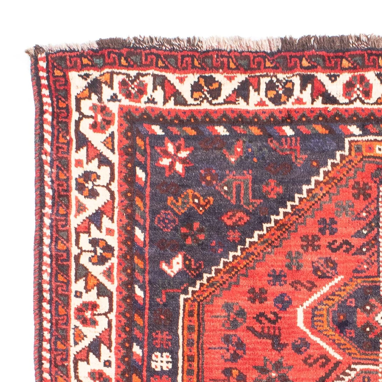 Tapis persan - Nomadic - 155 x 116 cm - rouge foncé