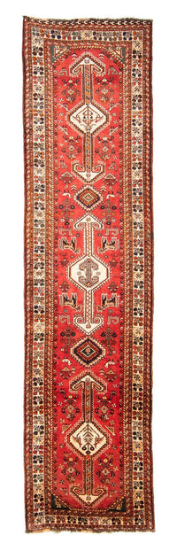 Tapis de couloir Tapis persan - Nomadic - 412 x 107 cm - rouge