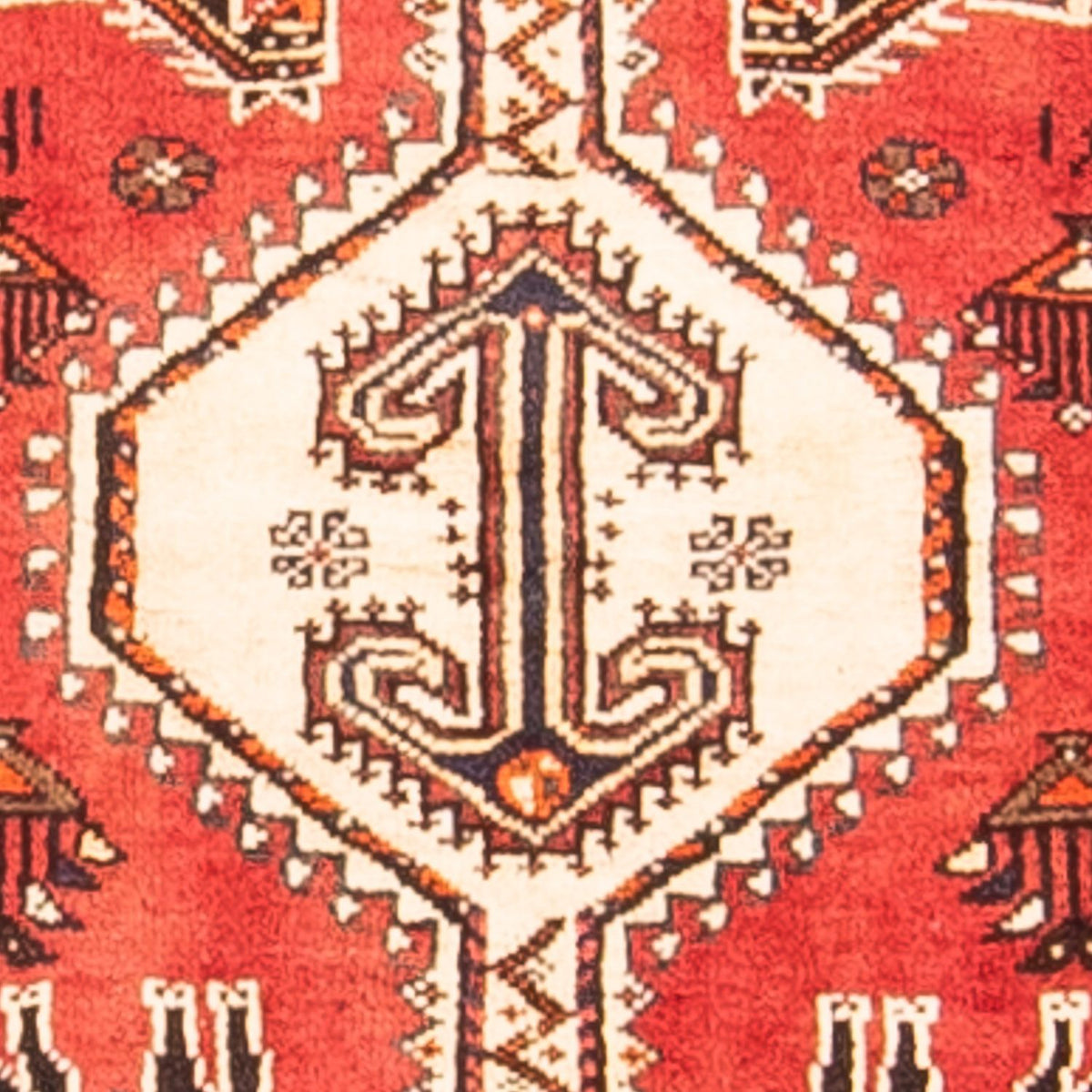 Tapis de couloir Tapis persan - Nomadic - 412 x 107 cm - rouge