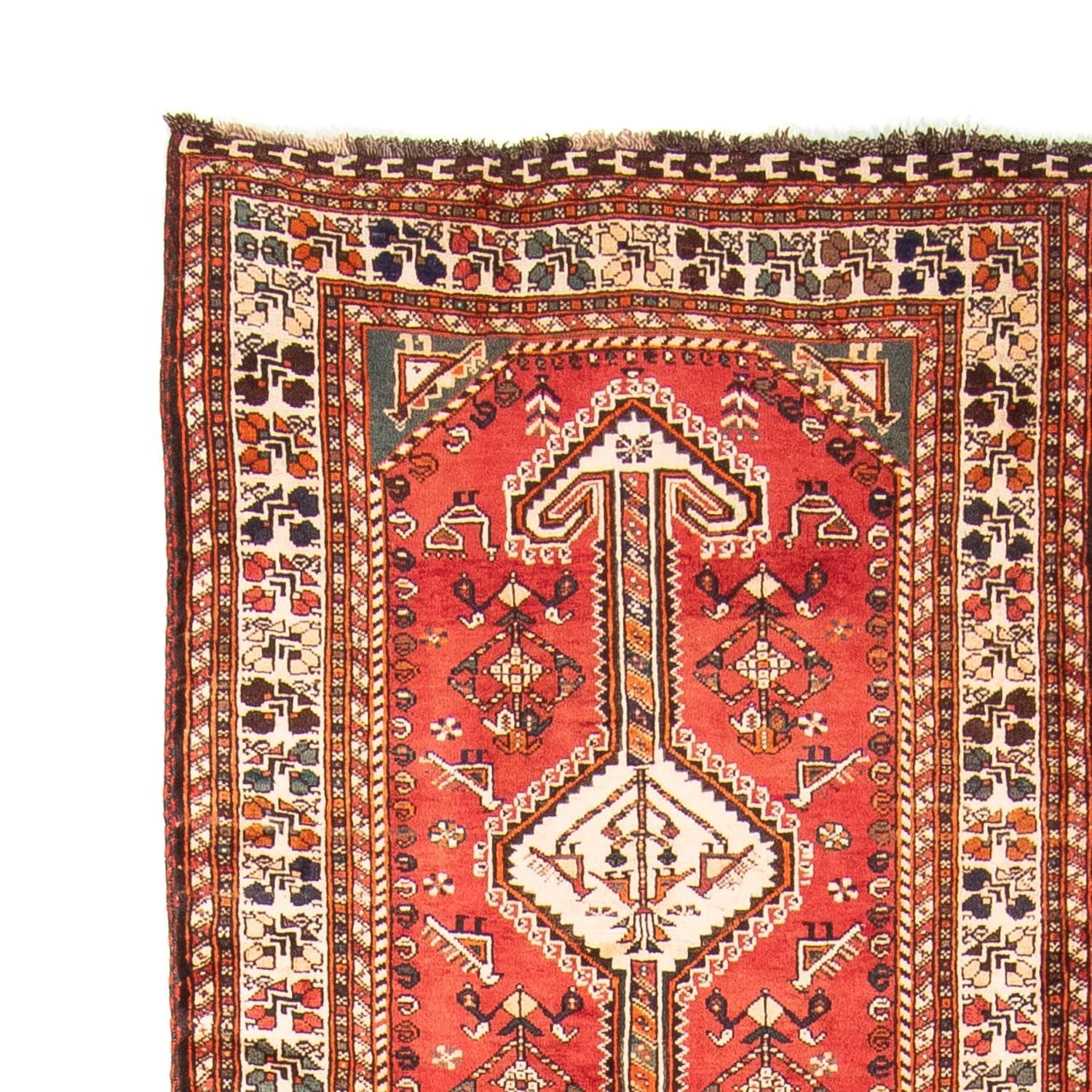 Tapis de couloir Tapis persan - Nomadic - 412 x 107 cm - rouge