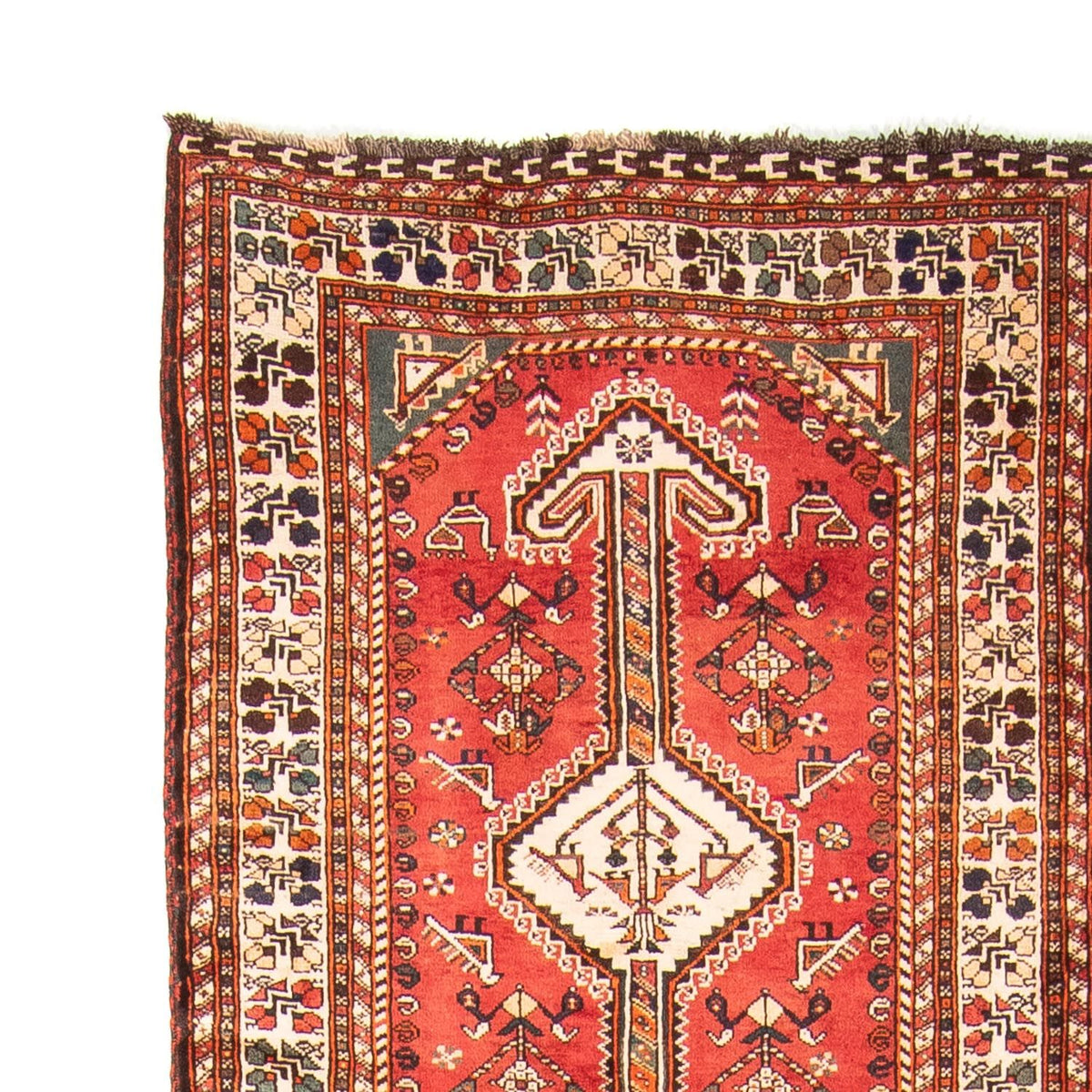 Tapis de couloir Tapis persan - Nomadic - 412 x 107 cm - rouge