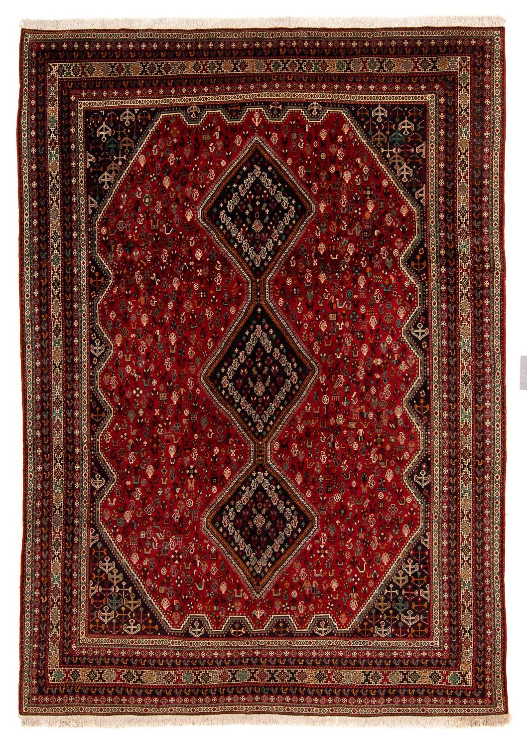Tapis persan - Nomadic - 405 x 292 cm - rouge foncé