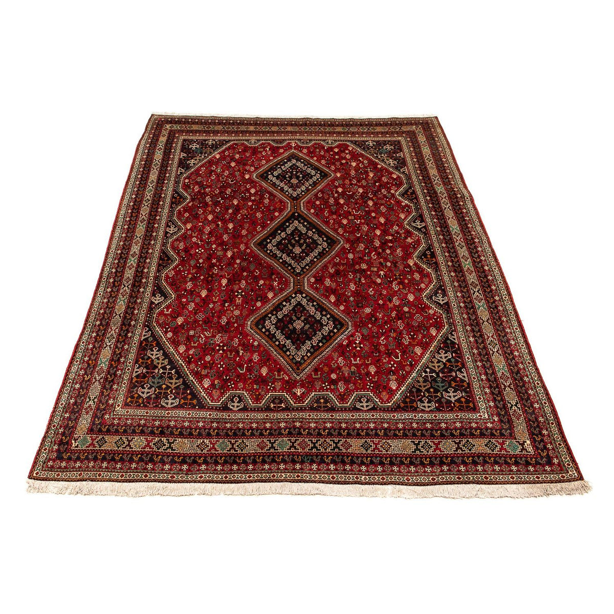 Tapis persan - Nomadic - 405 x 292 cm - rouge foncé