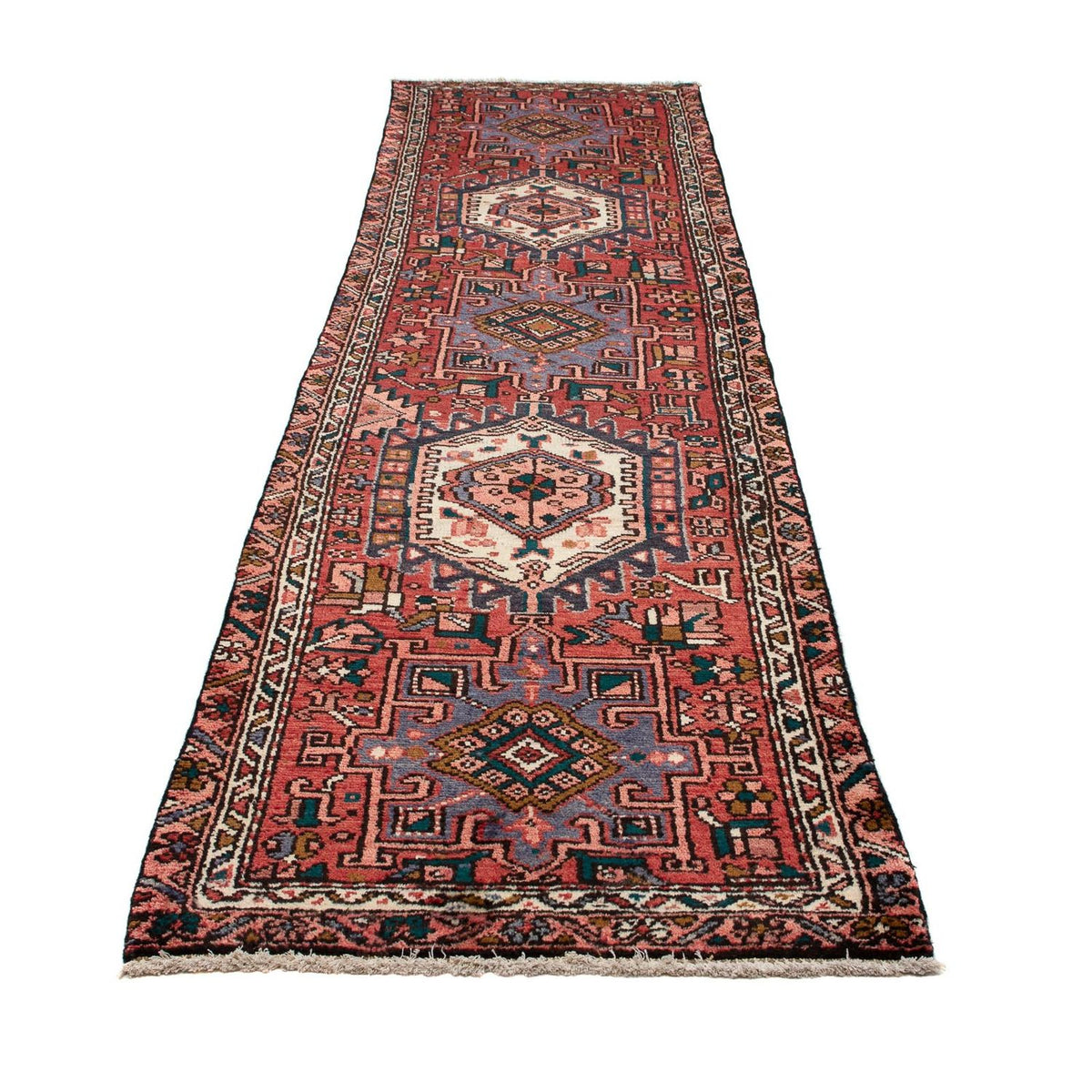 Tapis de couloir Tapis persan - Nomadic - 323 x 82 cm - rouge