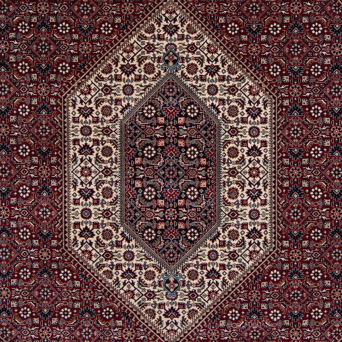 Tapis persan - Bidjar - 303 x 249 cm - rouge foncé