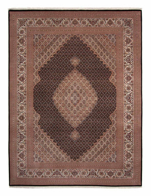 Tapis persan - Tabriz - 346 x 253 cm - bleu foncé