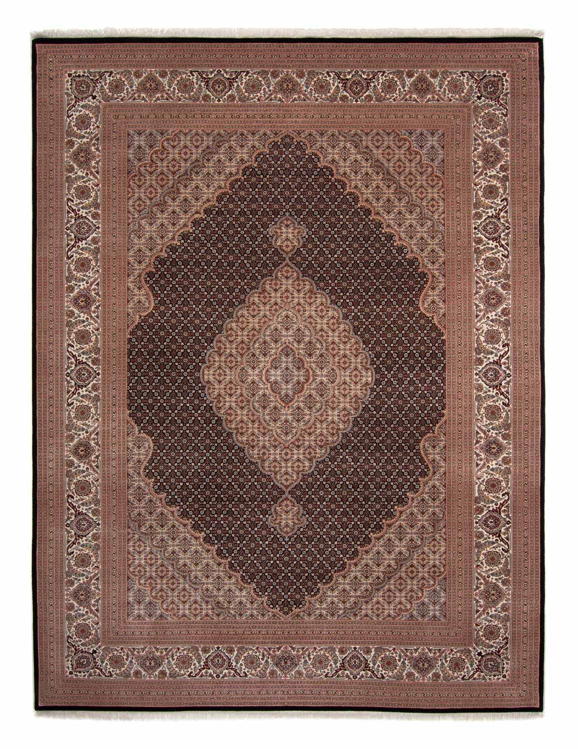Tapis persan - Tabriz - 346 x 253 cm - bleu foncé