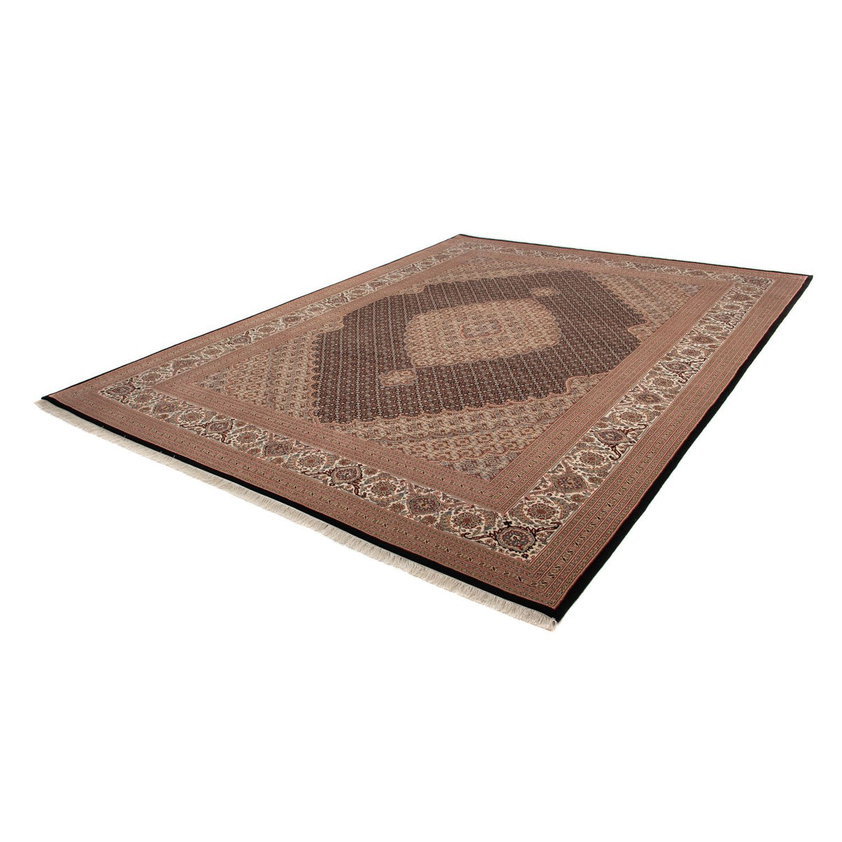 Tapis persan - Tabriz - 346 x 253 cm - bleu foncé