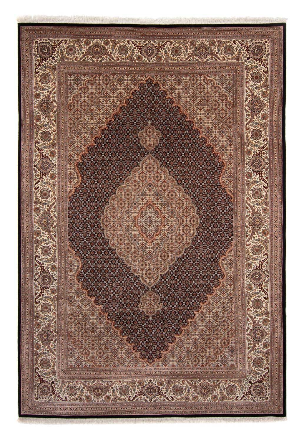 Tapis persan - Tabriz - 303 x 201 cm - bleu foncé