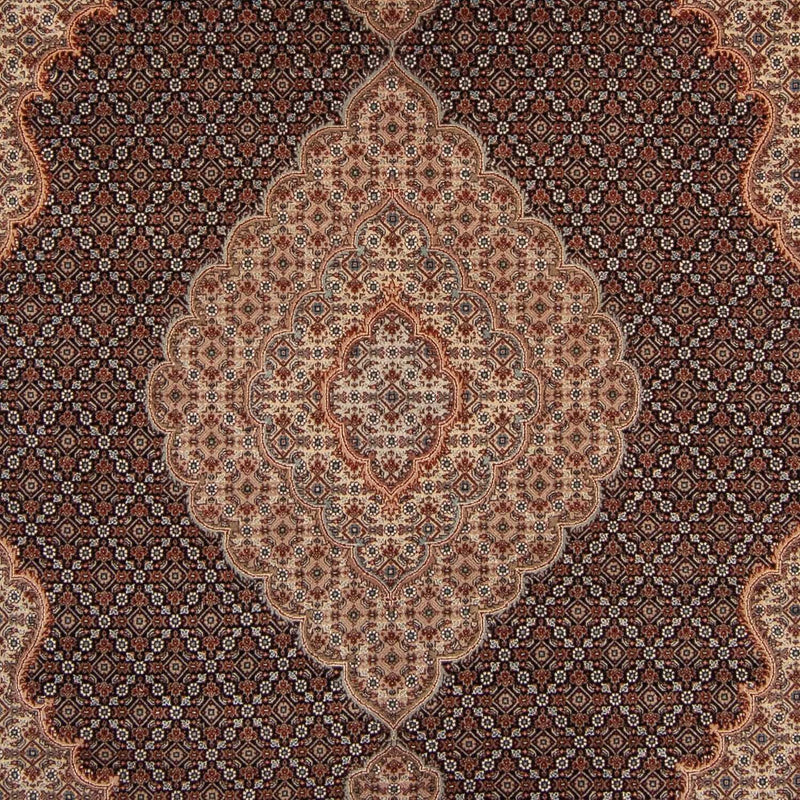 Tapis persan - Tabriz - 303 x 201 cm - bleu foncé