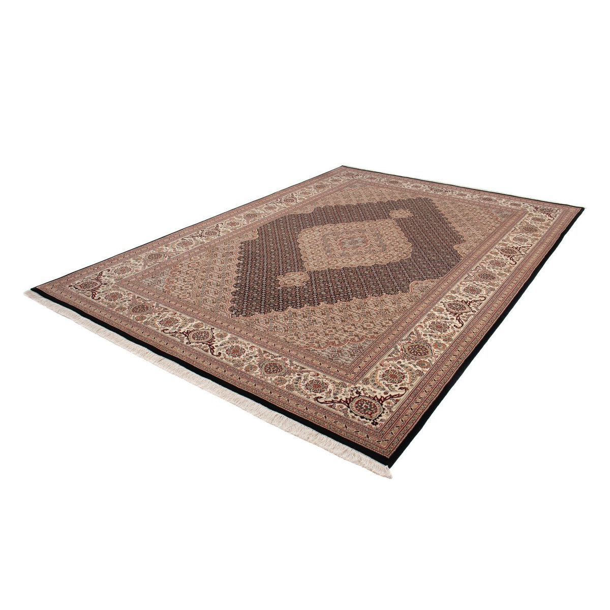 Tapis persan - Tabriz - 299 x 202 cm - bleu foncé