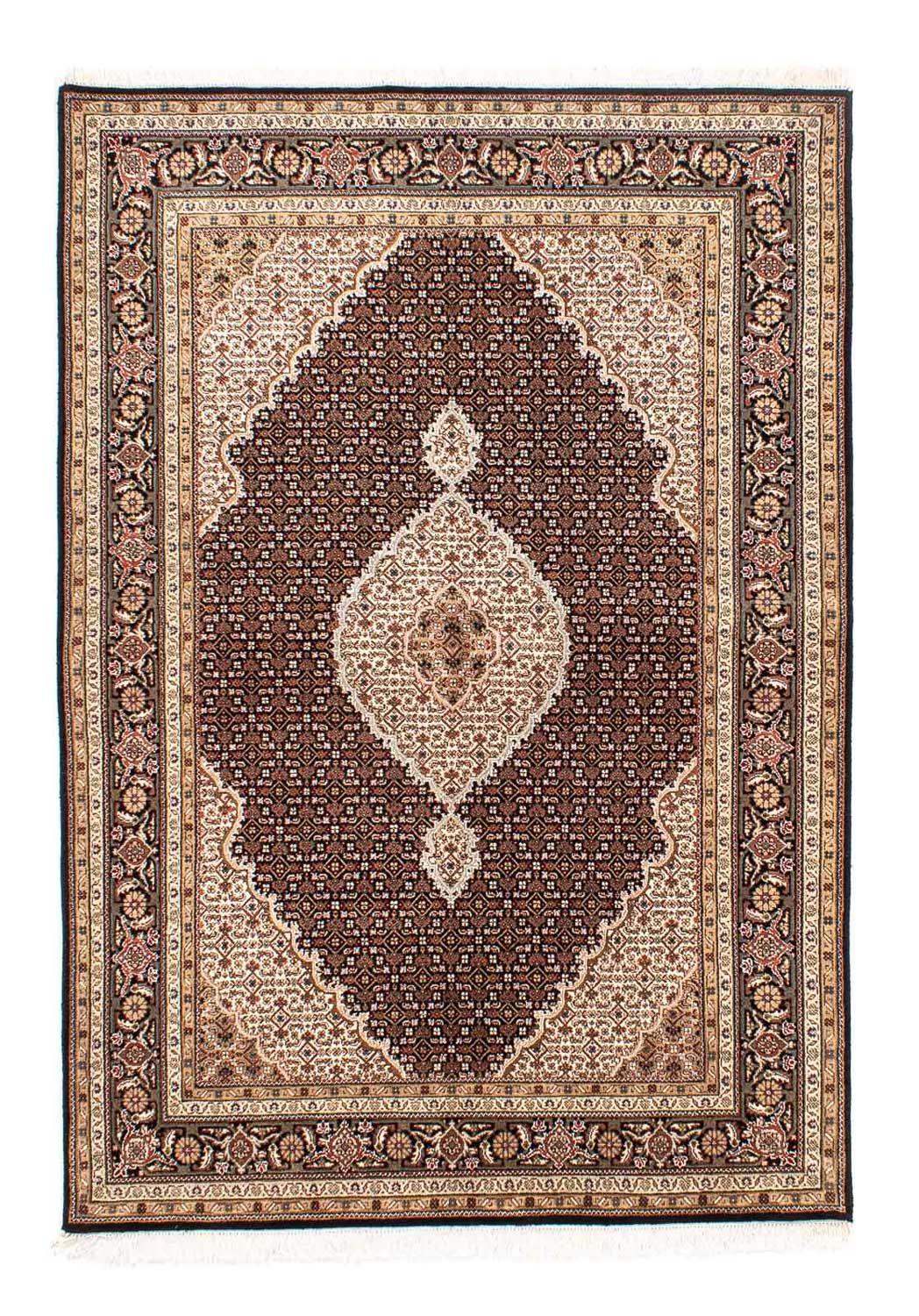 Tapis persan - Tabriz - 238 x 166 cm - bleu foncé