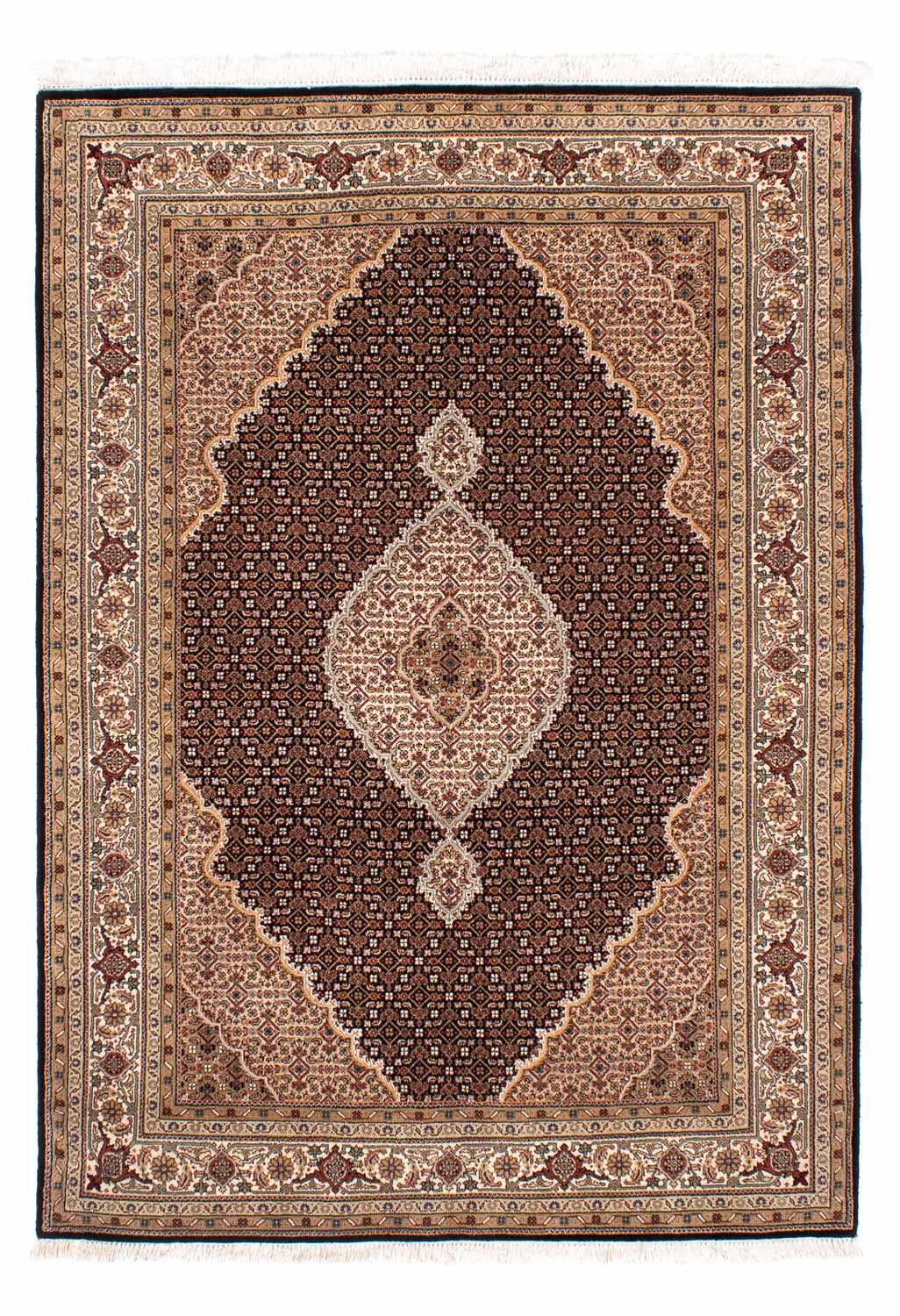 Tapis persan - Tabriz - 242 x 172 cm - bleu foncé