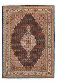 Tapis persan - Tabriz - 242 x 172 cm - bleu foncé