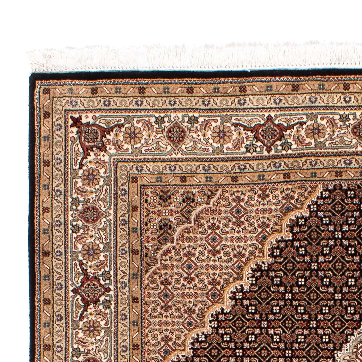 Tapis persan - Tabriz - 242 x 172 cm - bleu foncé
