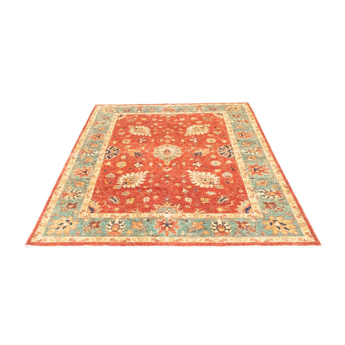 Tapis afghan - 201 x 149 cm - rouge
