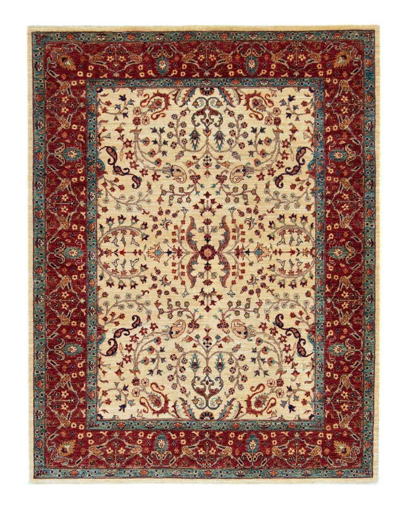 Tapis afghan - 199 x 156 cm - beige