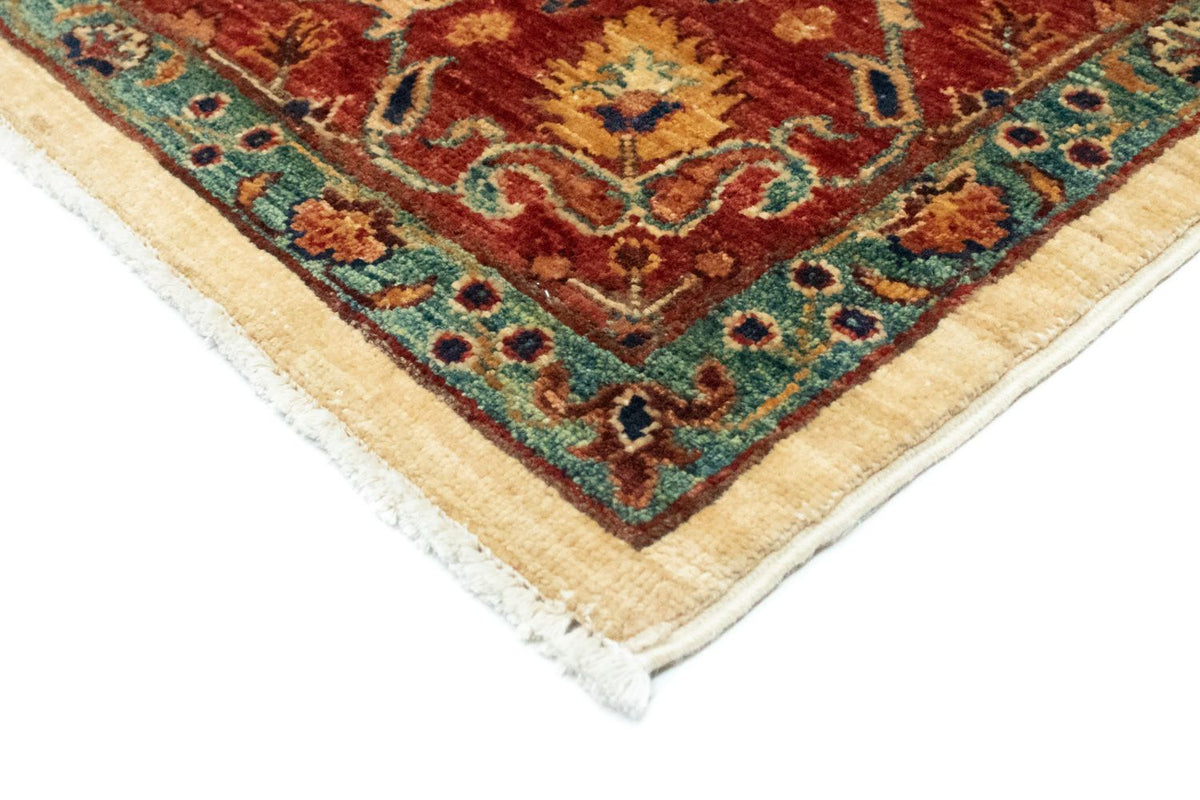 Tapis afghan - 199 x 156 cm - beige