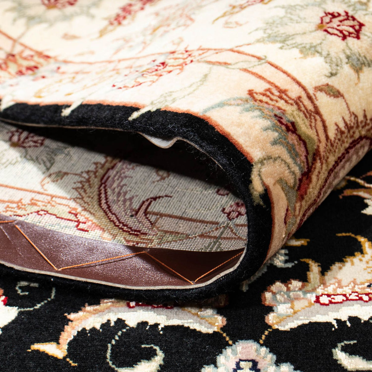 Tapis persan - Tabriz - 213 x 152 cm - bleu foncé