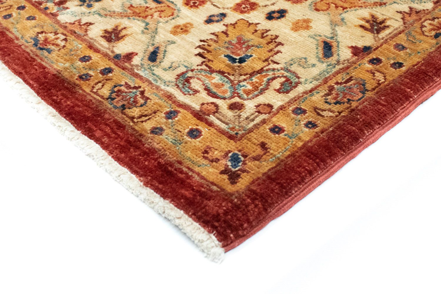Tapis afghan - 207 x 149 cm - rouge