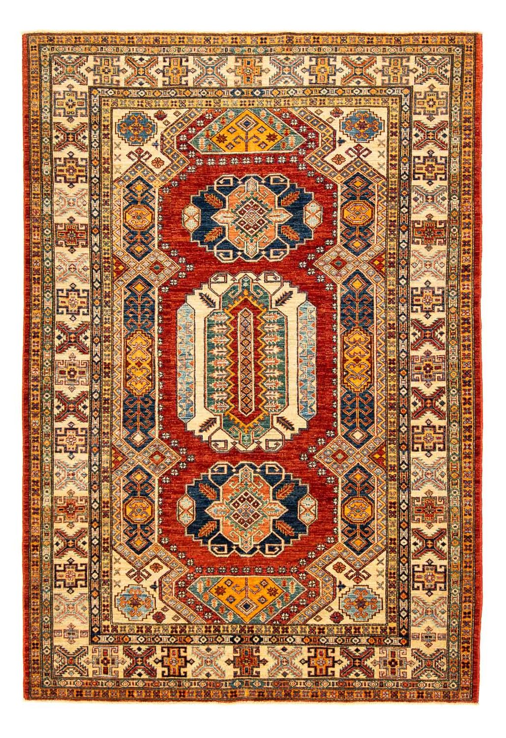 Tapis Ziegler - Kazak - 261 x 184 cm - rouge foncé