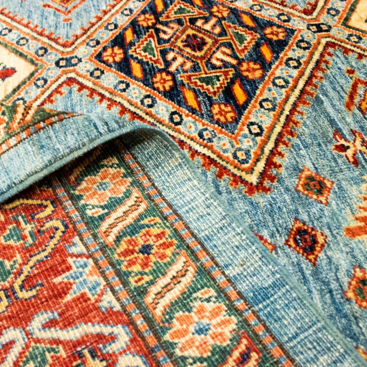 Tapis Ziegler - Kazak - 271 x 184 cm - bleu clair