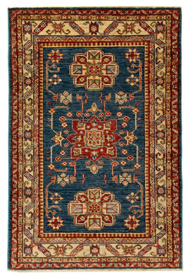 Tapis Ziegler - Kazak - 126 x 85 cm - bleu