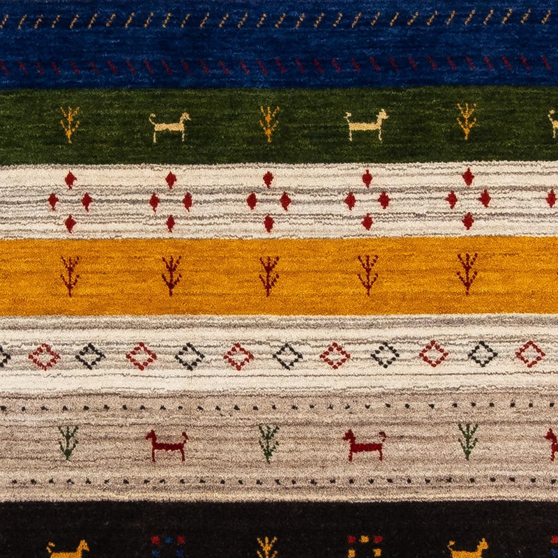 Tapis Gabbeh - Loribaft Persan - 200 x 144 cm - multicolore