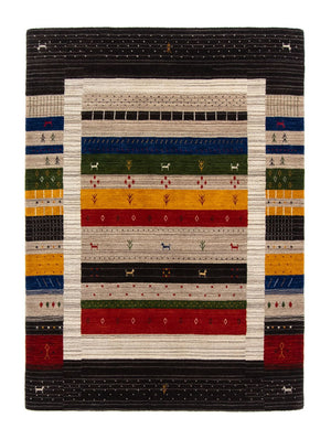 Tapis Gabbeh - Loribaft Persan - 202 x 142 cm - multicolore