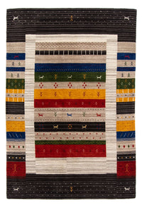 Tapis Gabbeh - Loribaft Persan - 200 x 140 cm - multicolore