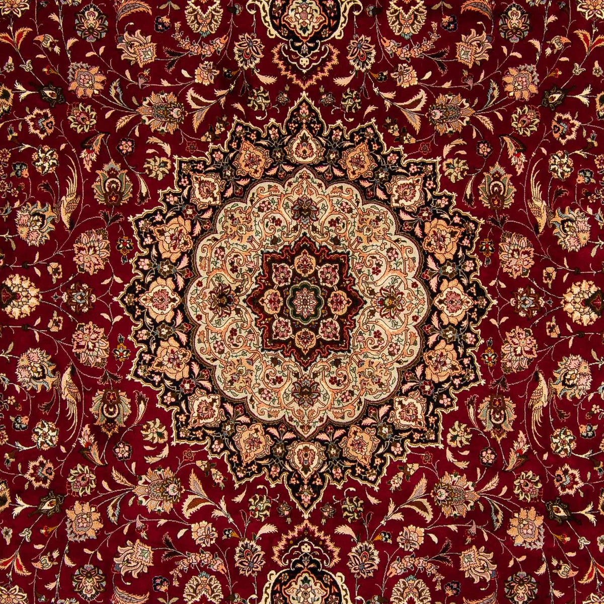 Tapis persan - Tabriz - Royal - 393 x 298 cm - rouge foncé