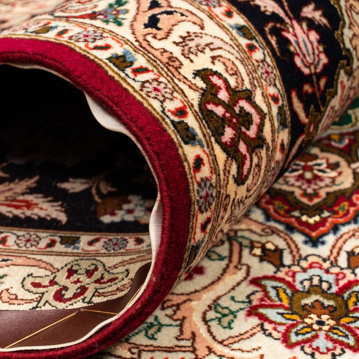 Tapis persan - Tabriz - Royal - 393 x 298 cm - rouge foncé