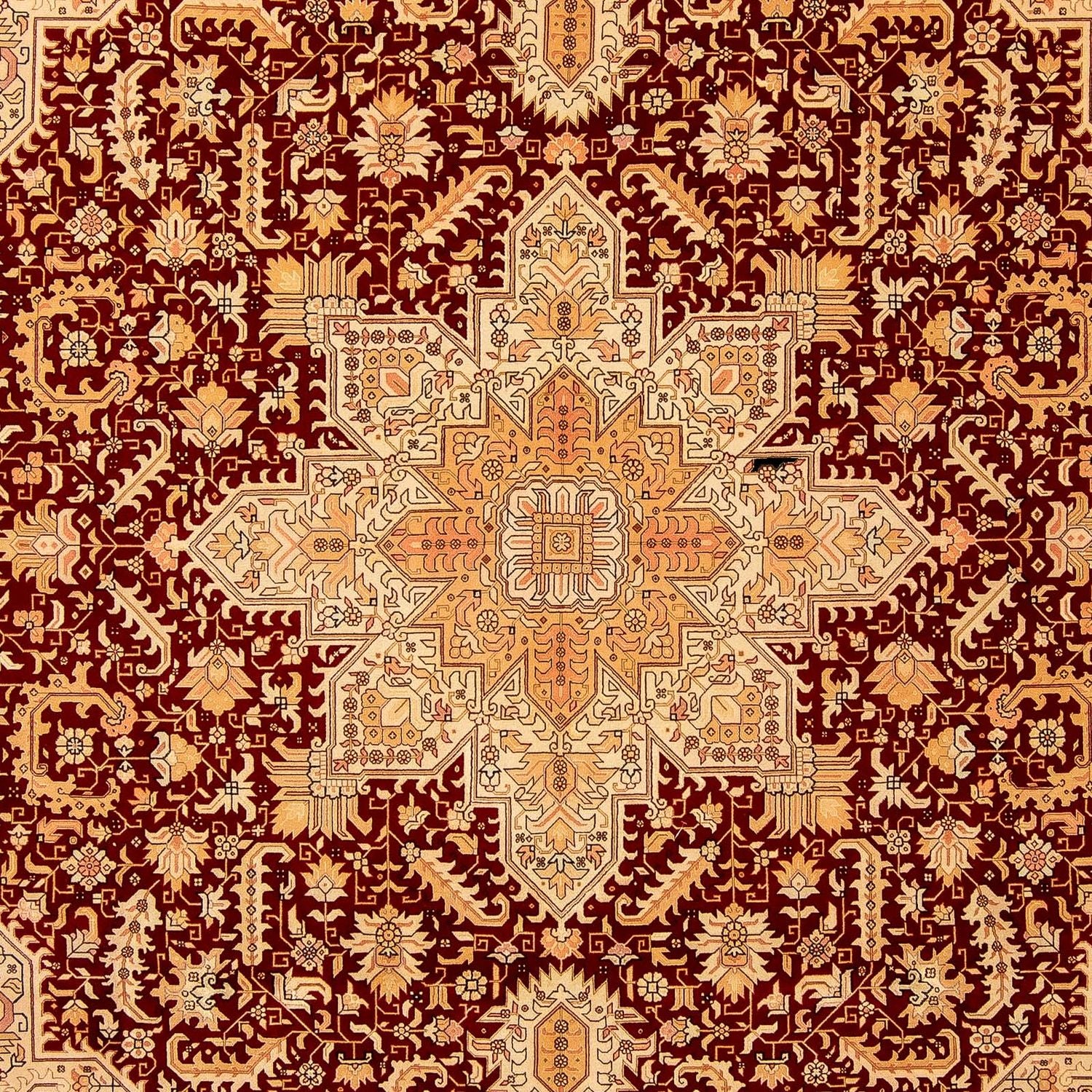 Tapis persan - Tabriz - Royal - 360 x 253 cm - rouge foncé