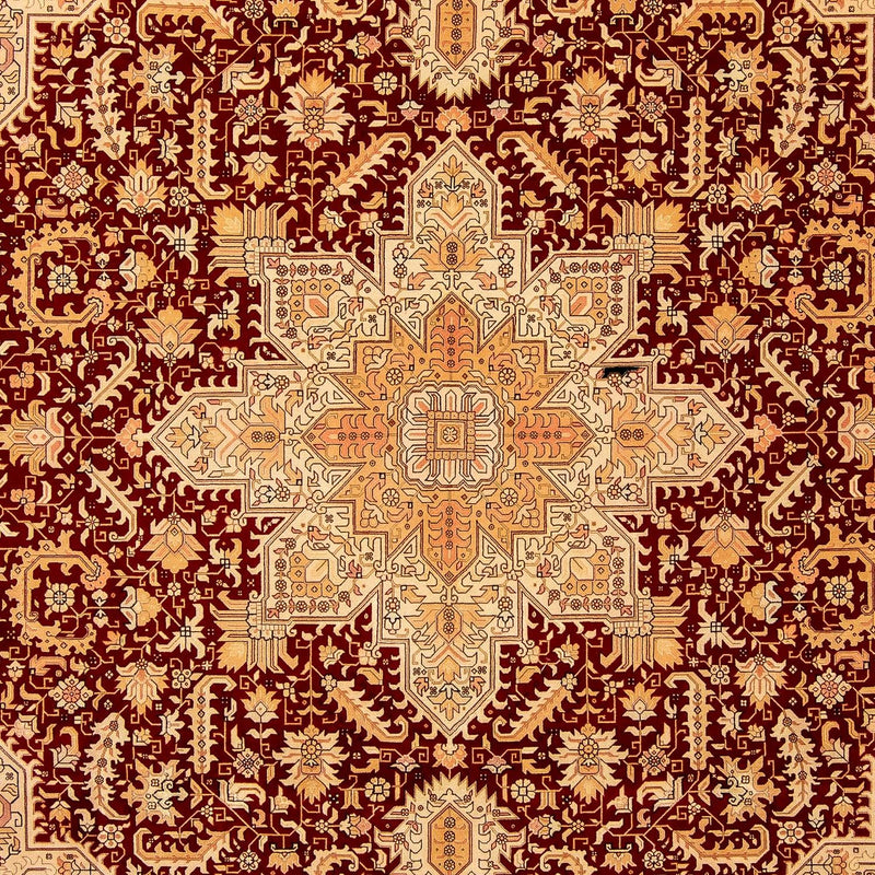 Tapis persan - Tabriz - Royal - 360 x 253 cm - rouge foncé
