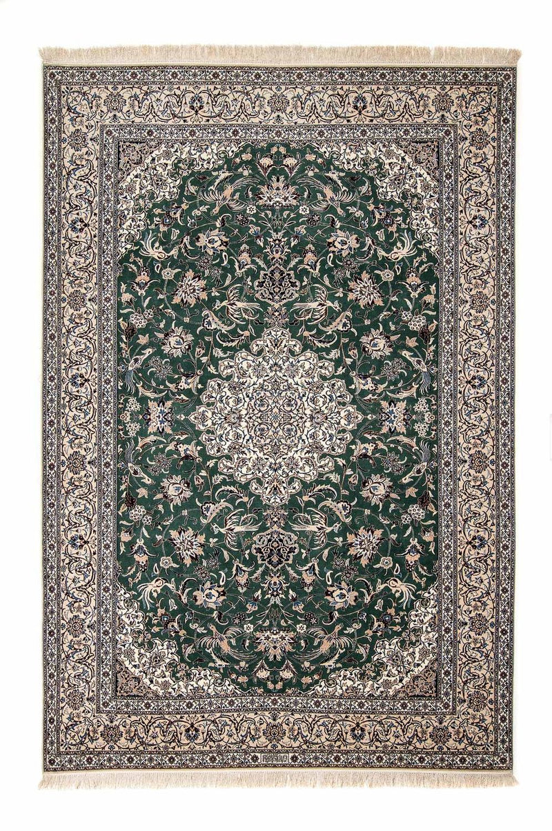 Tapis persan - Nain - Premium - 307 x 206 cm - vert