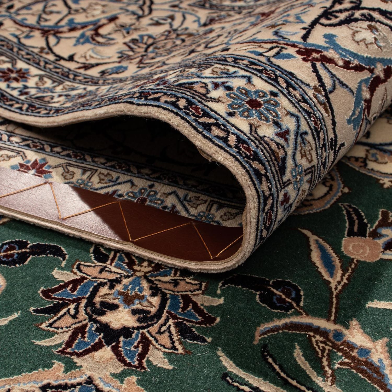 Tapis persan - Nain - Premium - 307 x 206 cm - vert